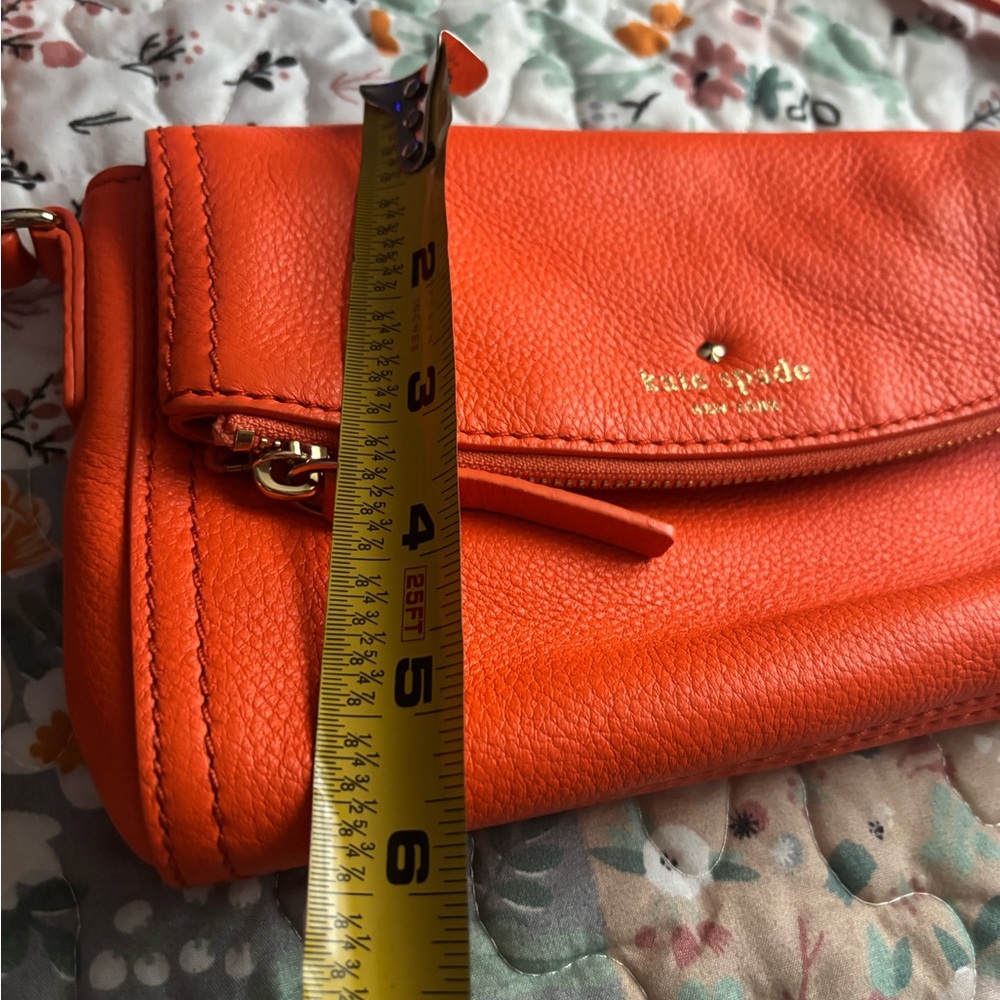 Kate Spade Orange Crossbody Bag with Fold-Over Flap - Picture 6 of 8